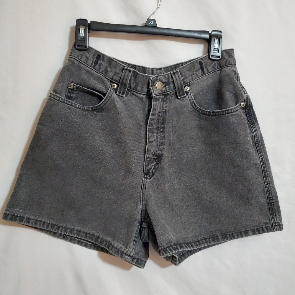 Lee Riveted Vintage High Waisted Black Jean Shorts